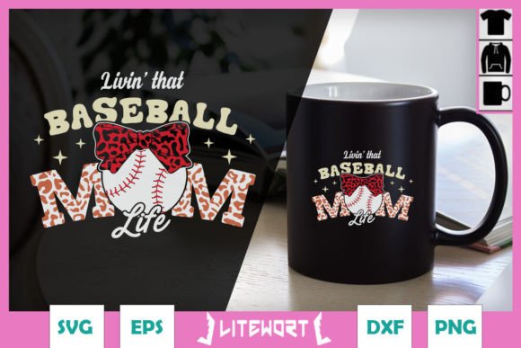 Baseball Mom Life Leopard SVG: A Bold Graphic for Crafts and Branding