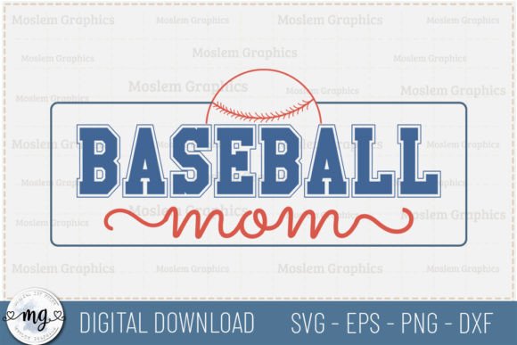 Baseball Mom - Retro Baseball SVG: A Versatile Graphic Design Asset for Crafts and Merch