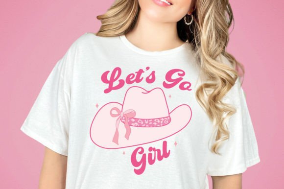 Coquette Girly Western T-Shirt Design for Crafts and Graphics