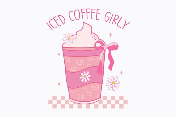 Coquette Iced Coffee Girly Svg Png Mom Graphics and Crafts