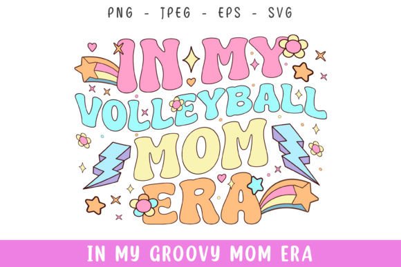In My Groovy Retro Volleyball Mom Era Graphics and Crafts Review