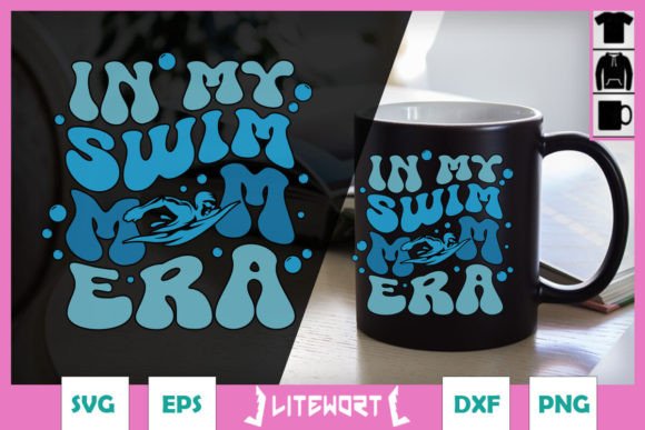In My Swim Mom Era Retro SVG: A Nostalgic Graphic for Crafts and Branding
