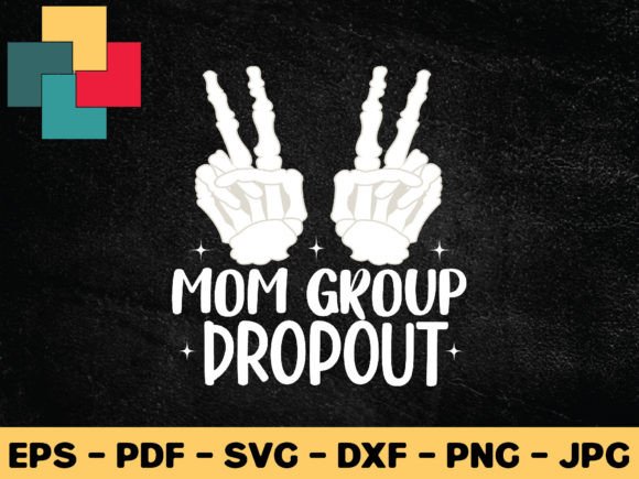 Mom Group Dropout SVG Design: A Modern Craft Graphic for Creative Branding