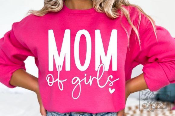 Mom of Girls SVG - Blessed Girl Mama PNG for Crafts and Graphics