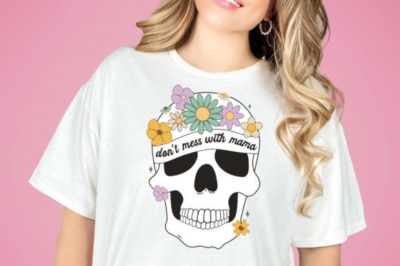 Mothers Day Skull Mama Mom Mommy Png Svg for Creative Marketing and Branding